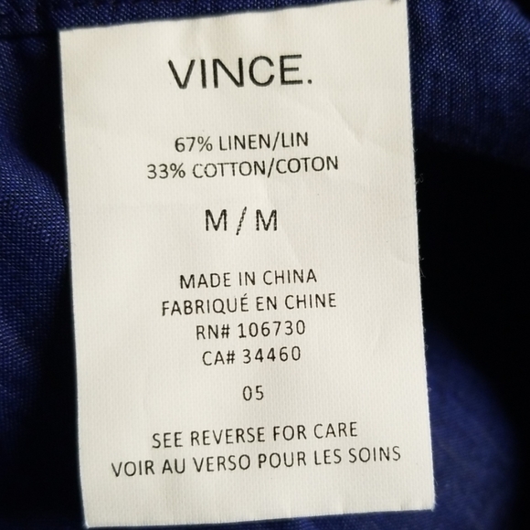 Vince Washed Linen Slim Fit Sport Shirt - Picture 9 of 9